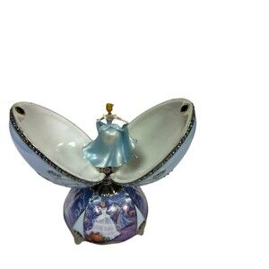 Disney Princess Cinderella Musical Egg Music Box Figurine Ardleigh Elliott